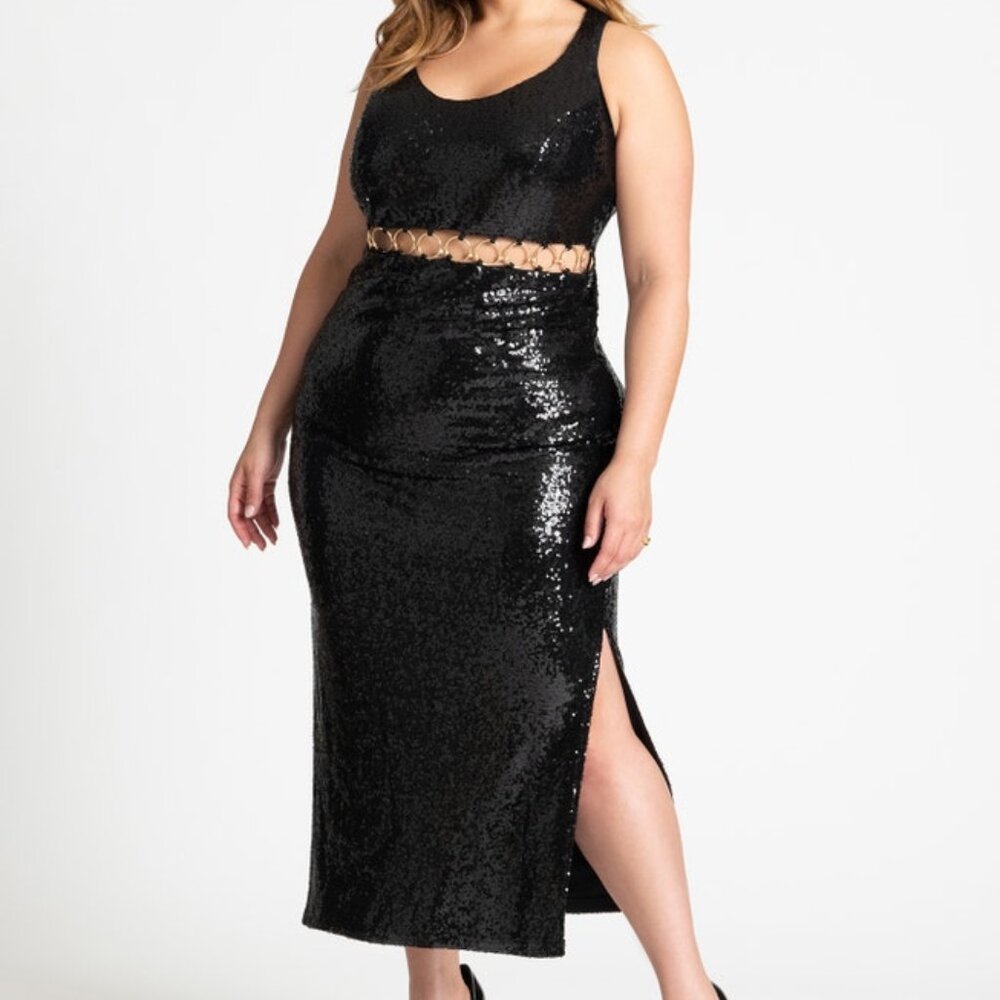 NWT!! Sz 16 | Sequin Dress With Hardware Detail